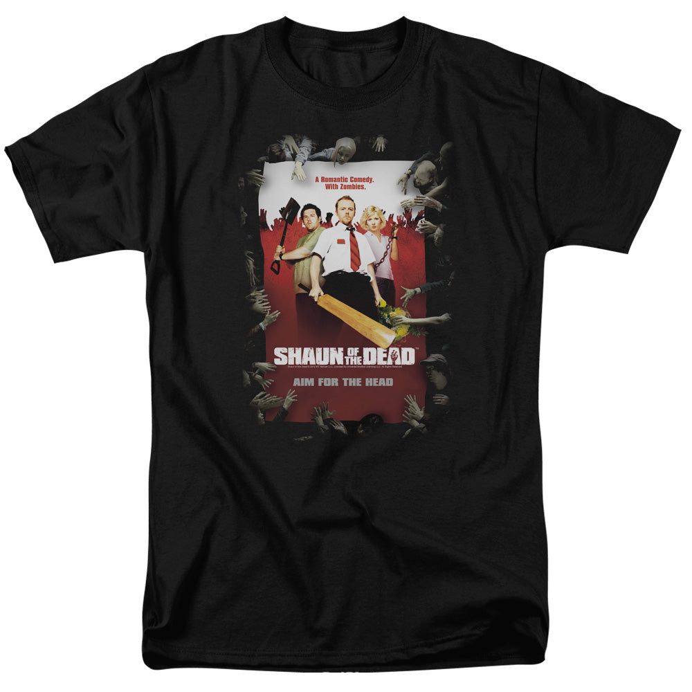 Shaun Of The Dead - Poster - Short Sleeve Adult 18/1 - Black T-shirt