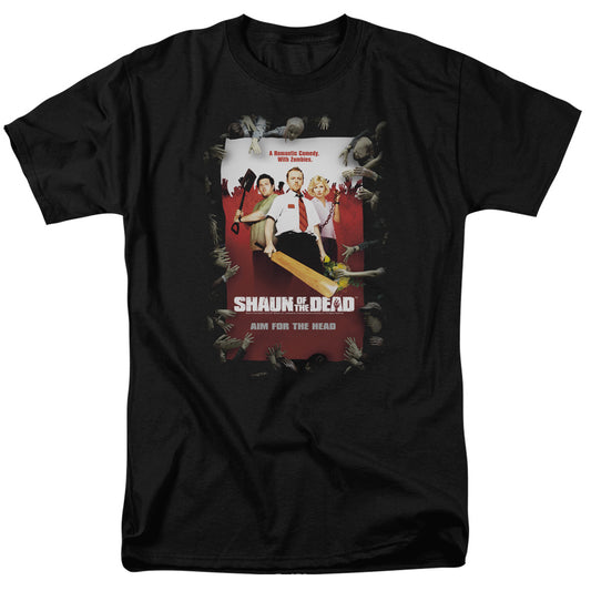 Shaun Of The Dead - Poster - Short Sleeve Adult 18/1 - Black T-shirt