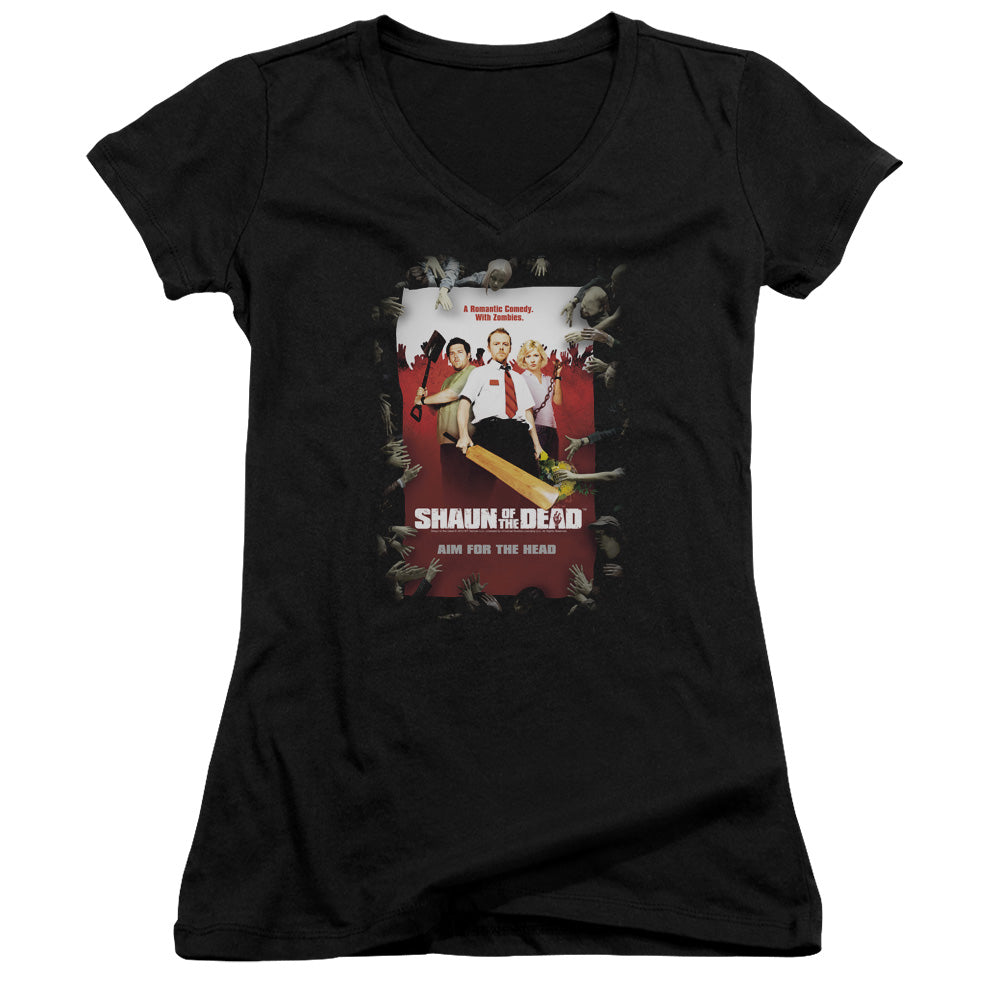 Shaun Of The Dead - Poster - Junior V-neck - Black