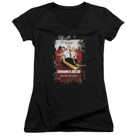 Shaun Of The Dead - Poster - Junior V-neck - Black