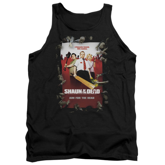 Shaun Of The Dead - Poster - Adult Tank - Black