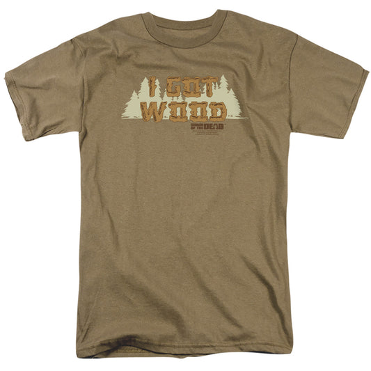 Shaun Of The Dead - Eds Shirt - Short Sleeve Adult 18/1 - Safari Green T-shirt