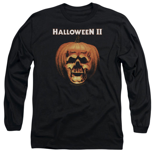Halloween Ii - Pumpkin Shell - Long Sleeve Adult 18/1 - Black - Sm - Black T-shirt