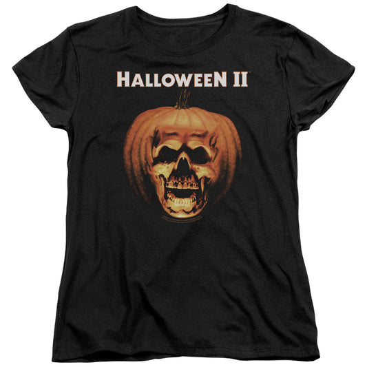 Halloween Ii - Pumpkin Shell - Short Sleeve Womens Tee - Black - Sm - Black T-shirt