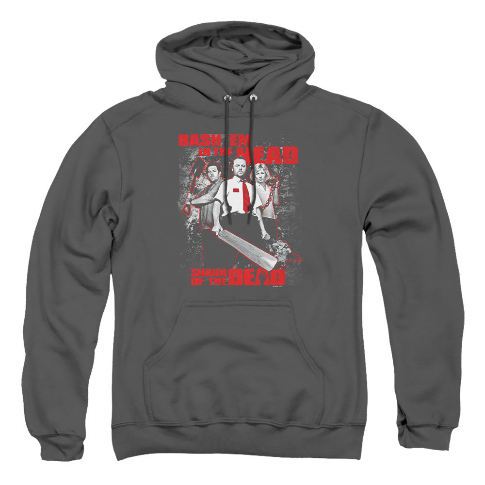 Shaun Of The Dead - Bash Em - Adult Pull-over Hoodie - Charcoal