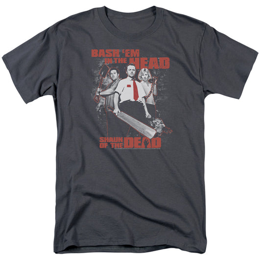 Shaun Of The Dead - Bash Em - Short Sleeve Adult 18/1 - Charcoal T-shirt