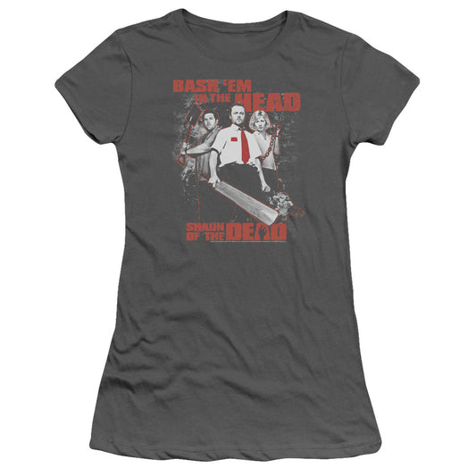 Shaun Of The Dead - Bash Em - Short Sleeve Junior Sheer - Charcoal T-shirt