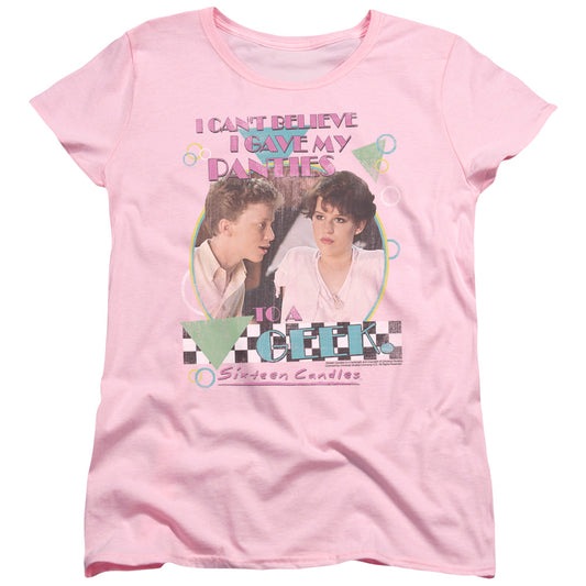 Sixteen Candles - Panties - Short Sleeve Womens Tee - Pink T-shirt