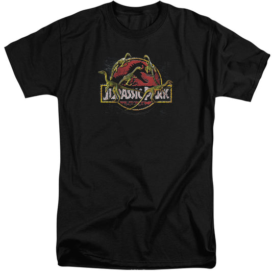 Jurassic Park - Something Has Survived - Short Sleeve Adult Tall - Black T-shirt