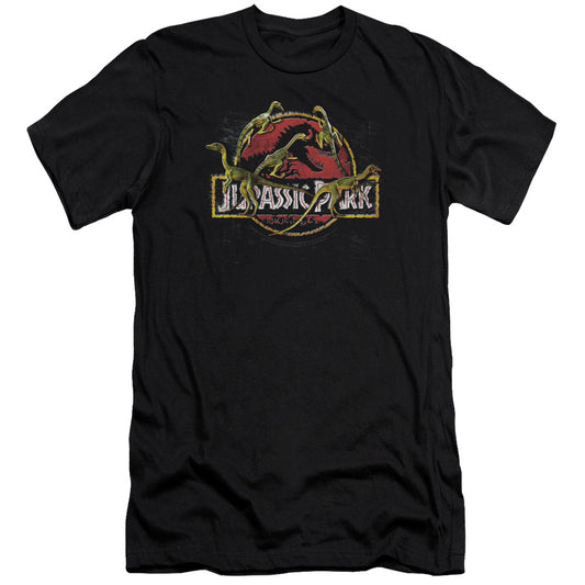 Jurassic Park - Something Has Survived-premuim Canvas Adult Slim Fit 30/1 - Black