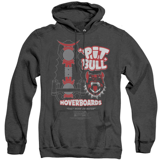 Back To The Future Ii - Pit Bull - Adult Heather Hoodie - Black