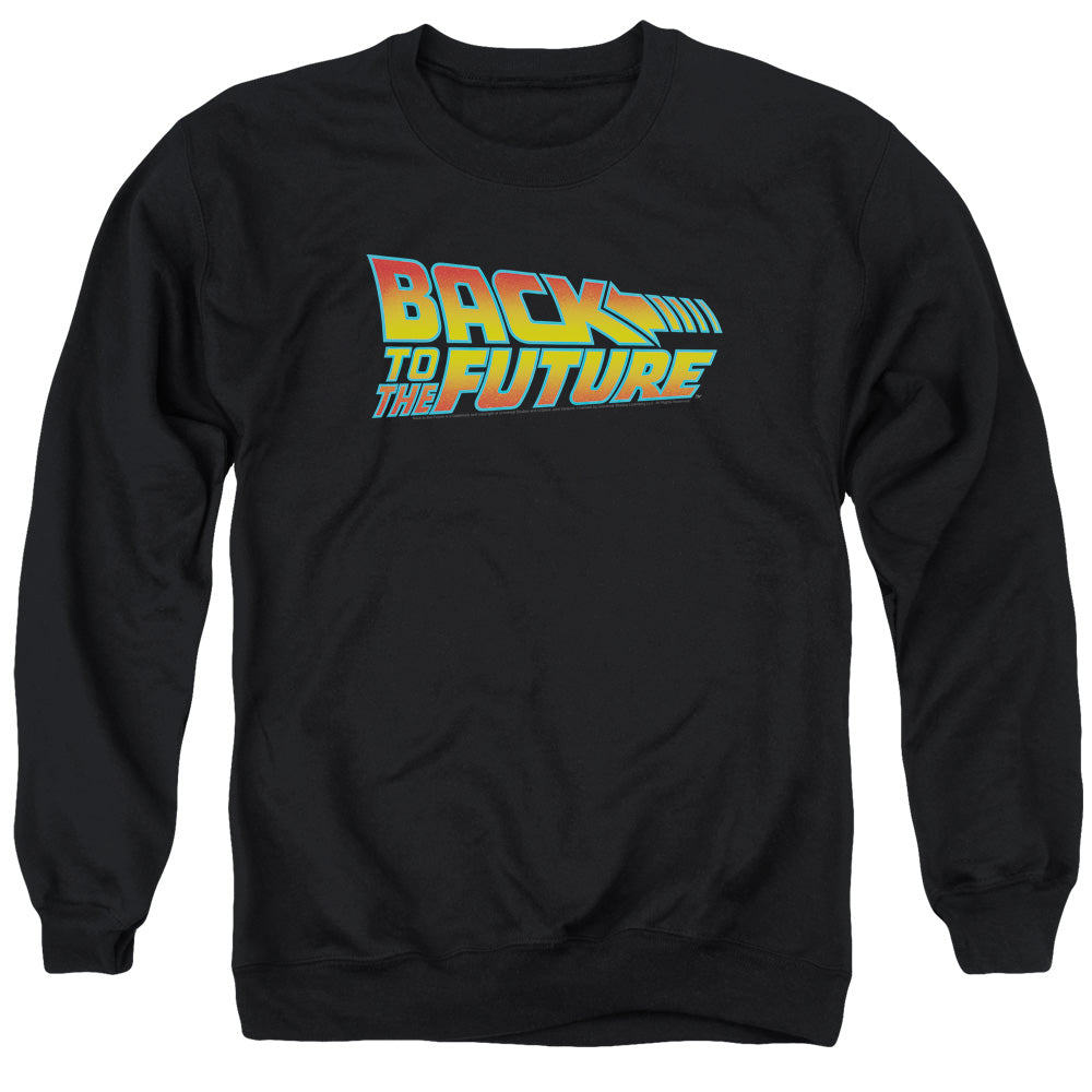 Back To The Future - Logo - Adult Crewneck Sweatshirt - Black