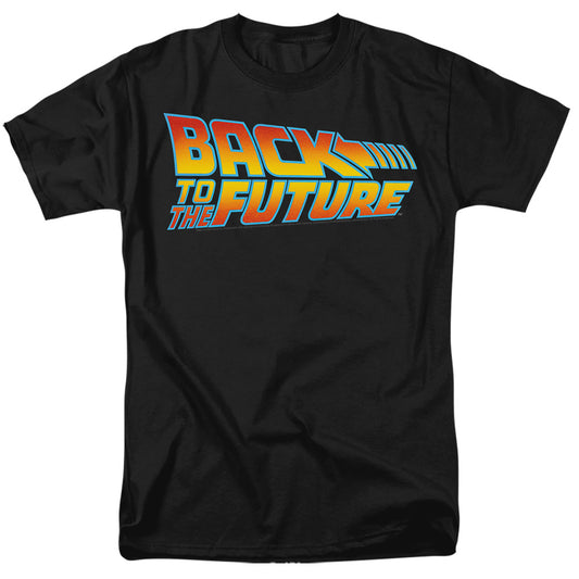 Back To The Future - Logo - Short Sleeve Adult 18/1 - Black T-shirt