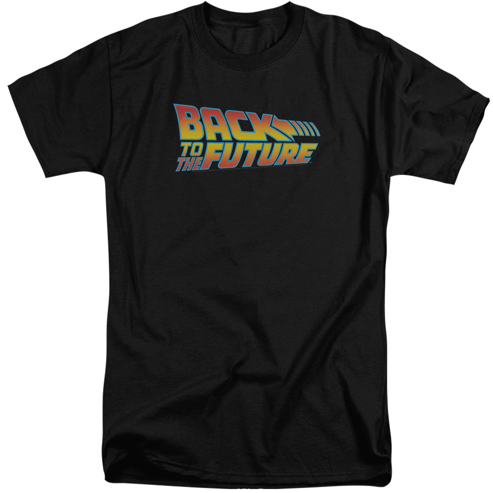 Back To The Future - Logo - Short Sleeve Adult Tall - Black - Xl - Black T-shirt