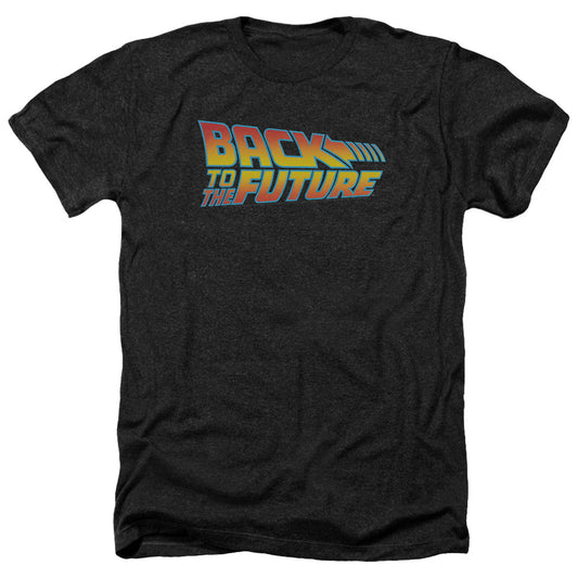 Back To The Future - Logo - Adult Heather - Black