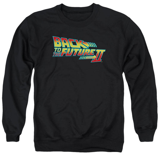 Back To The Future Ii - Logo - Adult Crewneck Sweatshirt - Black