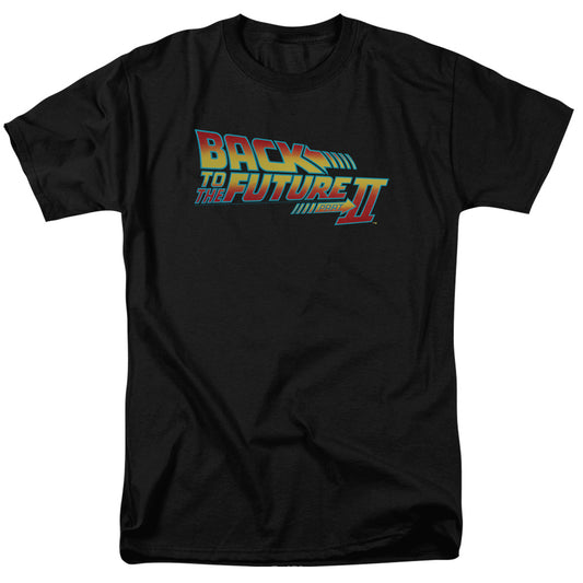 Back To The Future Ii - Logo - Short Sleeve Adult 18/1 - Black T-shirt