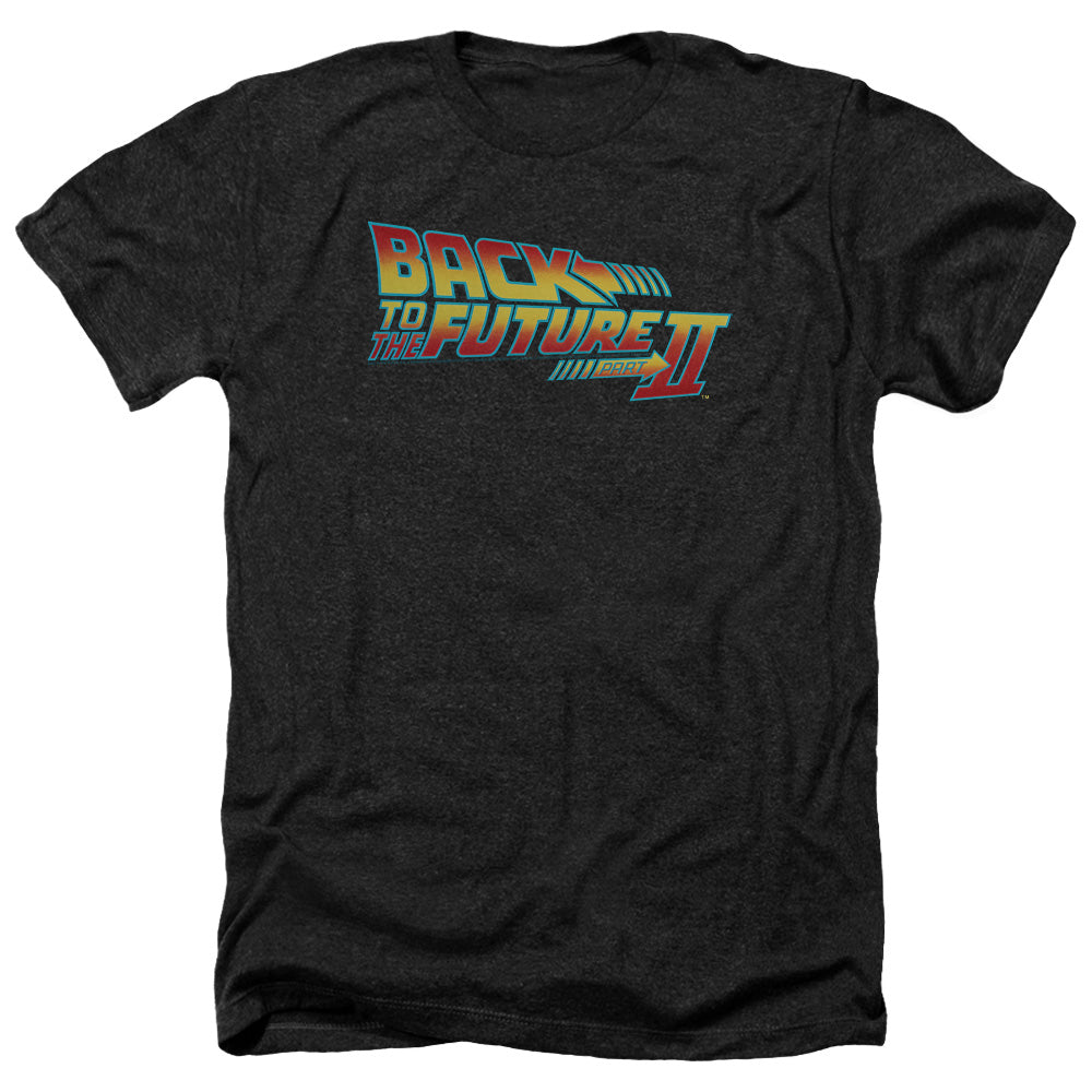 Back To The Future Ii - Logo - Adult Heather - Black
