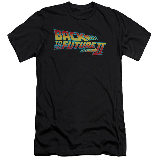 Back To The Future Ii - Logo-premuim Canvas Adult Slim Fit 30/1 - Black
