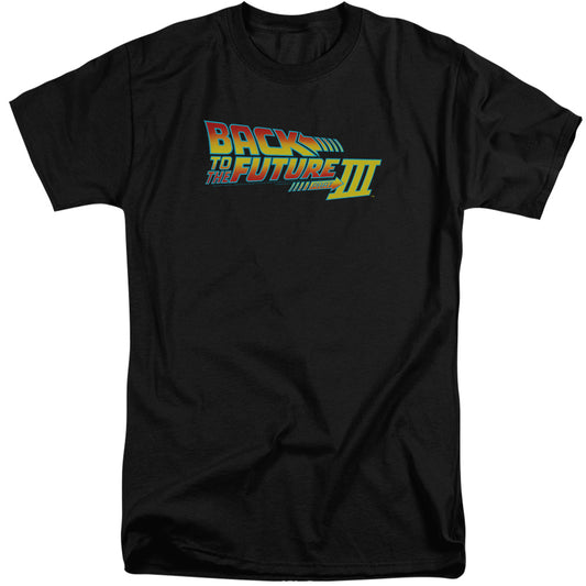 Back To The Future Iii - Logo - Short Sleeve Adult Tall - Black - Xl - Black T-shirt