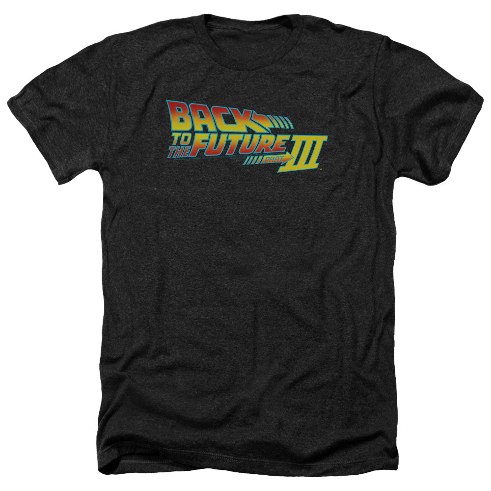 Back To The Future Iii - Logo - Adult Heather - Black