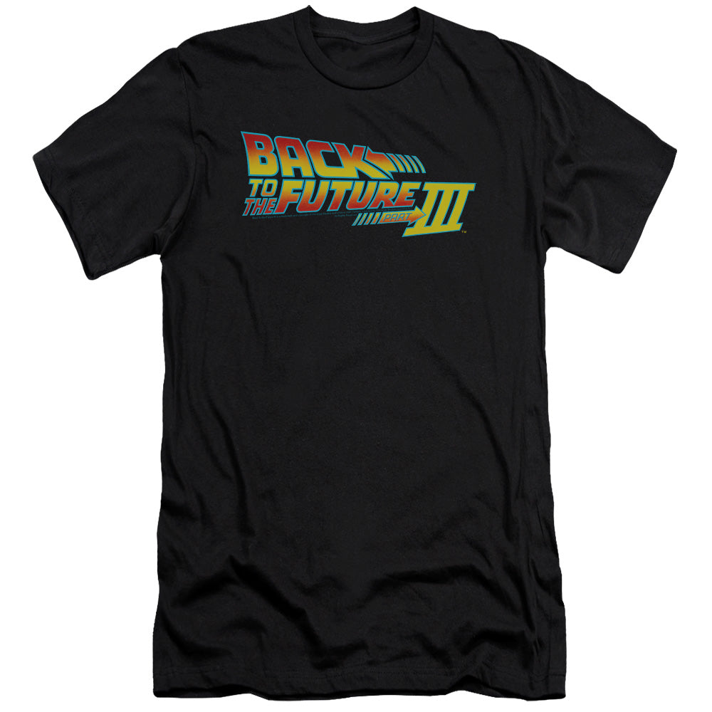 Back To The Future Iii - Logo - Short Sleeve Adult 30/1 - Black - Sm - Black T-shirt