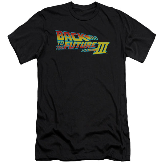 Back To The Future Iii - Logo - Short Sleeve Adult 30/1 - Black - Sm - Black T-shirt