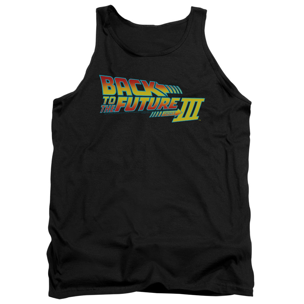 Back To The Future Iii - Logo - Adult Tank - Black - Sm - Black