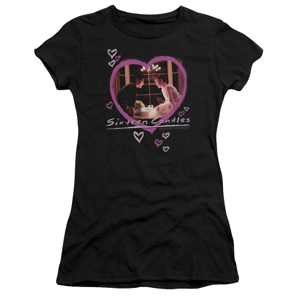 Sixteen Candles - Candles - Short Sleeve Junior Sheer - Black T-shirt