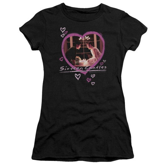 Sixteen Candles - Candles - Short Sleeve Junior Sheer - Black T-shirt