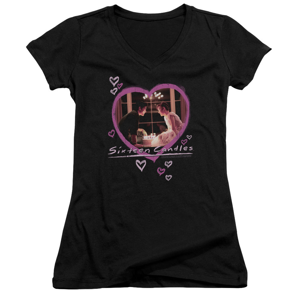 Sixteen Candles Candles - Junior V-neck - Black