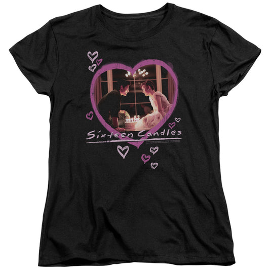 Sixteen Candles - Candles - Short Sleeve Womens Tee - Black T-shirt