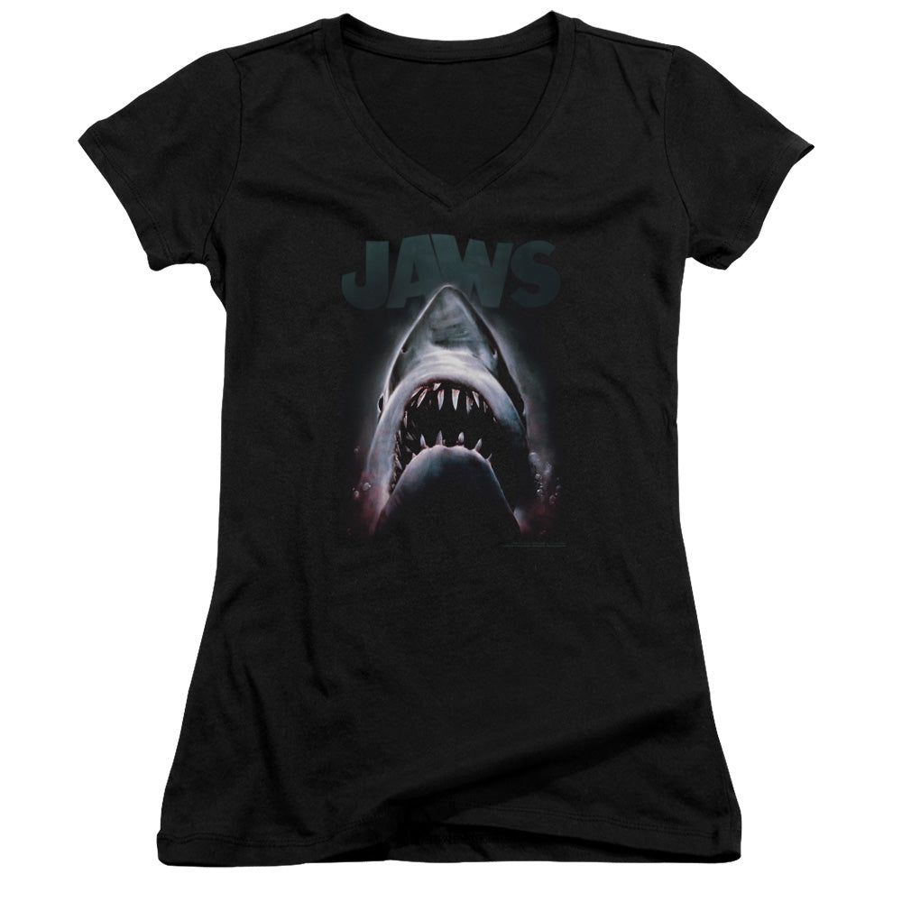 Jaws Terror In The Deep - Junior V-neck - Black