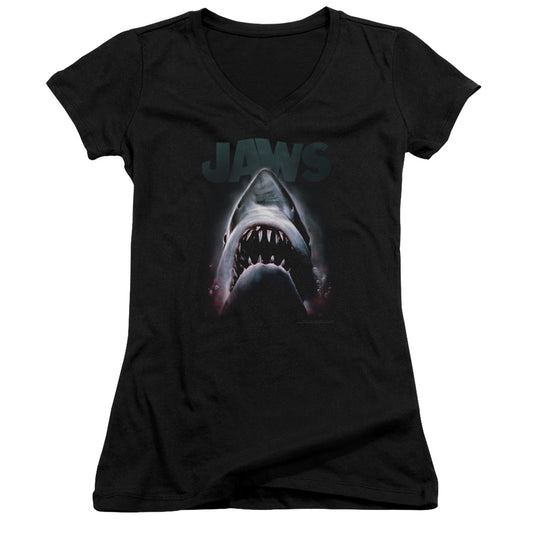 Jaws Terror In The Deep - Junior V-neck - Black