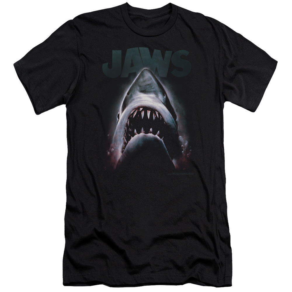 Jaws - Terror In The Deep-premuim Canvas Adult Slim Fit 30/1 - Black