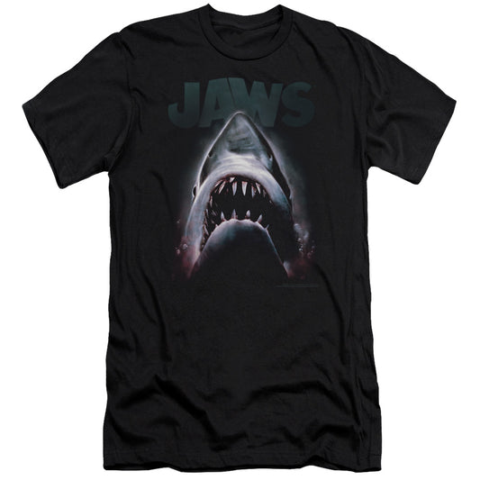 Jaws - Terror In The Deep-premuim Canvas Adult Slim Fit 30/1 - Black