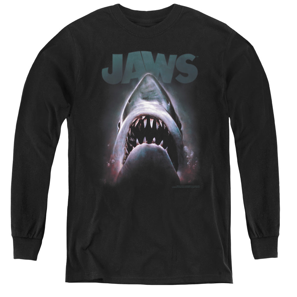 Jaws - Terror In The Deep - Youth Long Sleeve Tee - Black