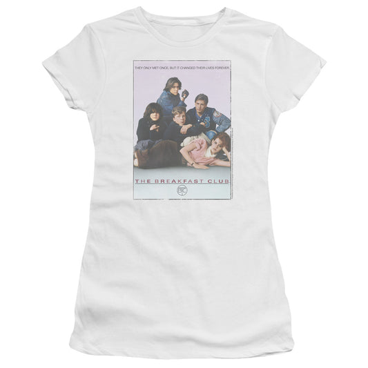 Breakfast Club - Bc Poster - Short Sleeve Junior Sheer - White - Sm - White T-shirt