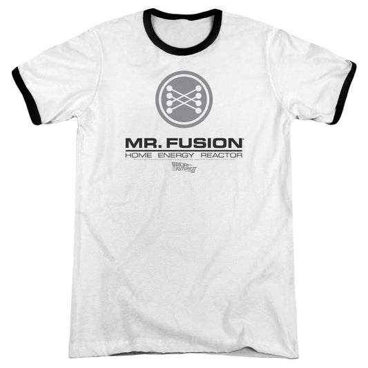 Back To The Future Ii - Mr. Fusion Logo - Adult Ringer - White/black