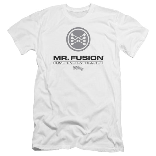 Back To The Future Ii - Mr. Fusion Logo-premuim Canvas Adult Slim Fit 30/1 - White