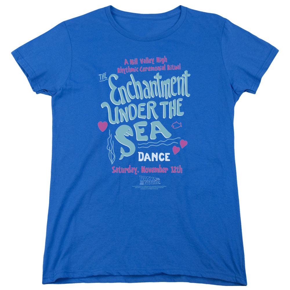 Back To The Future - Under The Sea - Short Sleeve Womens Tee - Royal Blue T-shirt
