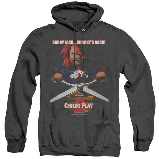 Childs Play 2 - Chuckys Back - Adult Heather Hoodie - Black
