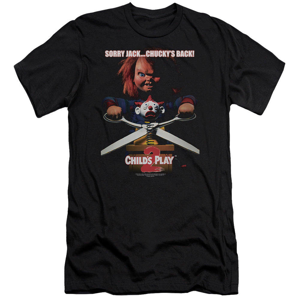 Childs Play 2 - Chuckys Back - Short Sleeve Adult 30/1 - Black - Sm - Black T-shirt
