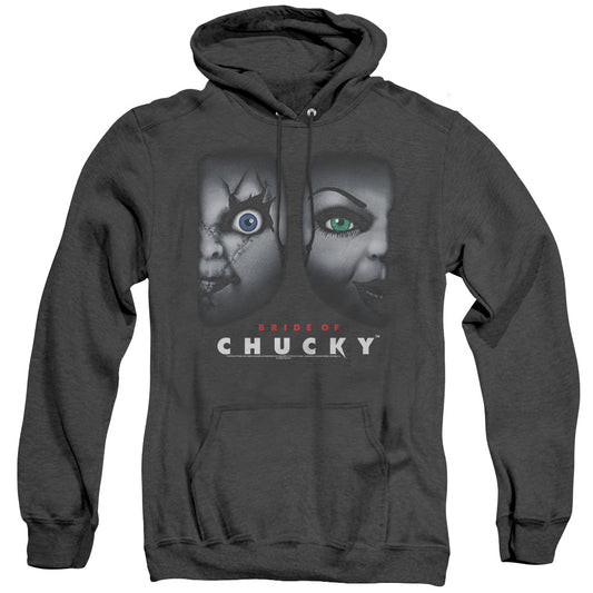 Bride Of Chucky - Happy Couple - Adult Heather Hoodie - Black