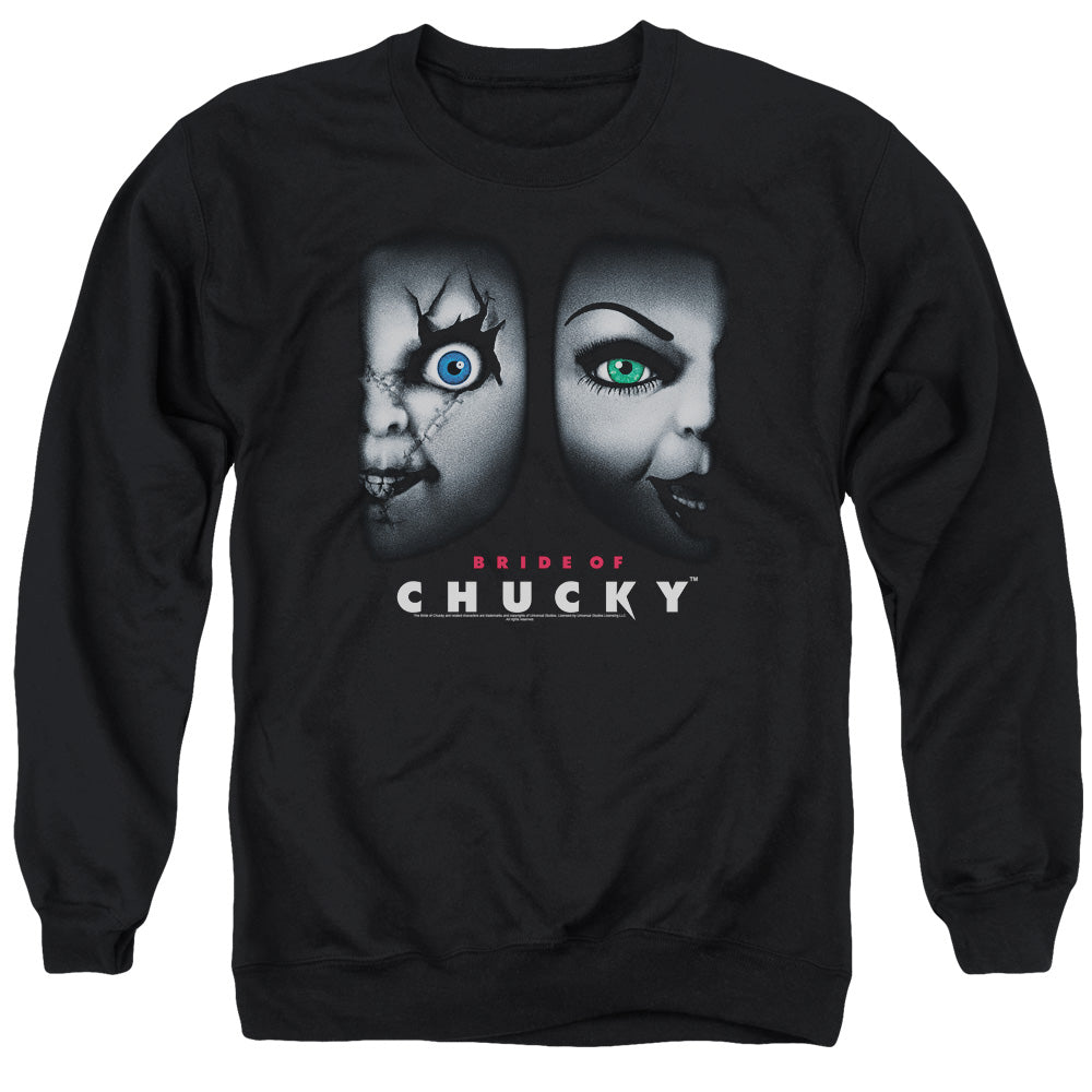 Bride Of Chucky - Happy Couple - Adult Crewneck Sweatshirt - Black