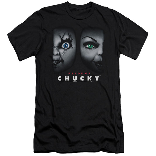 BRIDE OF CHUCKY HAPPY COUPLE - S/S ADULT 30/1 - BLACK - SM - BLACK T-Shirt