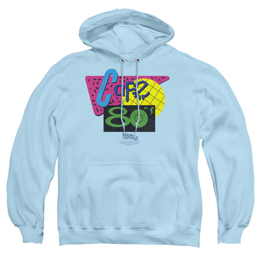 Back To The Future Ii Cafe 80s - Adult Pull-over Hoodie - Light Blue