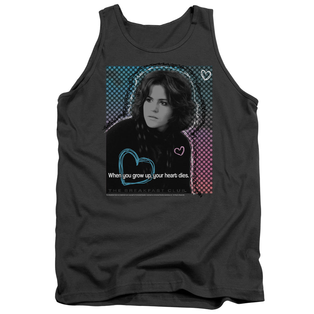Breakfast Club - Heart Dies - Adult Tank - Charcoal - Sm - Charcoal