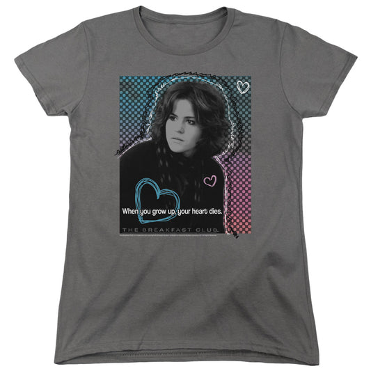 Breakfast Club - Heart Dies - Short Sleeve Womens Tee - Charcoal T-shirt