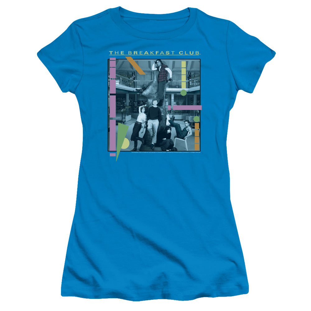 Breakfast Club - Tree - Short Sleeve Junior Sheer - Turquoise T-shirt